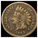 1863 Bronze Indian Head Cent NICELY CIRCULATED