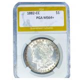 1882-CC Morgan Silver Dollar PGA MS64+