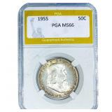 1955 Franklin Half Dollar PGA MS66