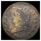 1813 Classic Head Large Cent NEARLY UNCIRCULATED