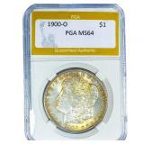 1900-O Morgan Silver Dollar PGA MS64