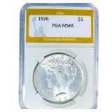 1926 Silver Peace Dollar PGA MS65