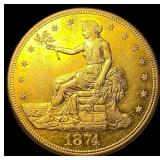 1874-S Silver Trade Dollar CLOSELY UNCIRCULATED
