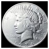 1934 Silver Peace Dollar NEARLY UNCIRCULATED