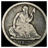 1837 Seated Liberty Half Dime NICELY CIRCULATED