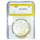 1886 Morgan Silver Dollar PGA MS65