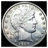 1906 Silver Barber Half Dollar CLOSELY  UNCIRCULA