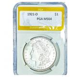 1921-D Morgan Silver Dollar PGA MS64