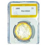 1890 Morgan Silver Dollar PGA MS64