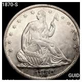 1870-S Seated Liberty Half Dollar CHOICE BU