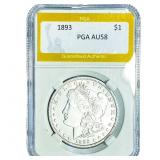 1893 Morgan Silver Dollar PGA AU58