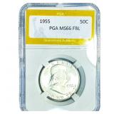 1955 Franklin Half Dollar PGA MS66 FBL