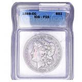 1889-CC Morgan Silver Dollar ICG F15