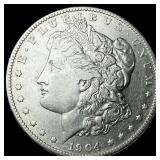 1904-S Silver Morgan Dollar CHOICE AU