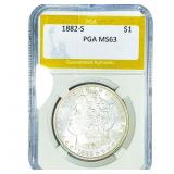 1882-S Morgan Silver Dollar PGA MS63