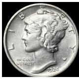 1924-D Silver Mercury Dime UNCIRCULATED
