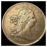 1806 Copper Half Cent Draped Bust NEARLY  UNCIRCU