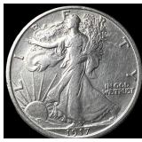 1917 Silver Walking Liberty Half Dollar CLOSELY UN
