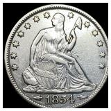 1854-O Arrows Seated Liberty Silver Half Dollar CL
