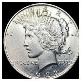 1922 Silver Peace Dollar GEM BU