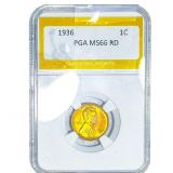 1936 Wheat Cent PGA MS66 RD