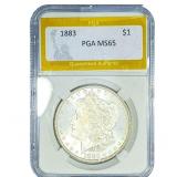 1883 Morgan Silver Dollar PGA MS65