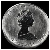 1989 Silver 1 oz Canadian Maple Leaf GEM BU