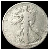 1938-D Silver Walking Liberty Half Dollar LIGHTLY