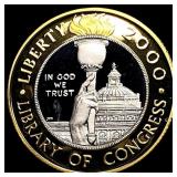 2000-W Bimetallic $10 Library of Congress GEM  PR