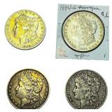 [4 Coins] 1879-1892 Morgan Silver Dollar