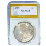 1889 Morgan Silver Dollar PGA MS64
