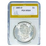 1885-O Morgan Silver Dollar PGA MS64