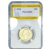 1932 Washington Silver Quarter PGA MS65