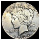 1934-S Peace Silver Dollar CLOSELY  UNCIRCULATED