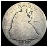 1875-S Silver Seated Liberty Half Dollar HIGH  GR