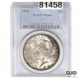 1923 Silver Peace Dollar PCGS MS62