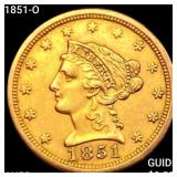 1851-O $2.50 Gold Quarter Eagle CHOICE AU