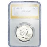 1952-S Franklin Half Dollar PGA MS66