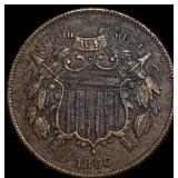 1866 Two-Cent Piece NEARLY UNCIRCULATED