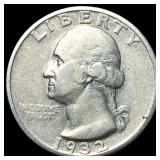 1932 Silver Washington Quarter NEARLY UNCIRCULATED