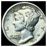 1917-D Silver Mercury Dime CHOICE AU