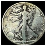 1933-S Silver Walking Liberty Half Dollar LIGHTLY