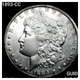 1893-CC Morgan Silver Dollar NEARLY UNCIRCULATED+