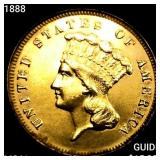 1888 $3 Gold Piece UNCIRCULATED