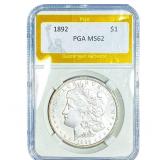 1892 Morgan Silver Dollar PGA MS62
