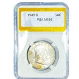 1949-D Franklin Half Dollar PGA MS66