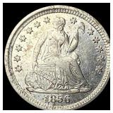1856 Seated Liberty Half Dime CLOSELY  UNCIRCULAT