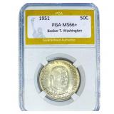 1951 Booker T Half Dollar PGA MS66+