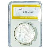 1886 Morgan Silver Dollar PGA MS64