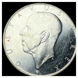 1938 Sweden Silver 2 Kroner UNCIRCULATED